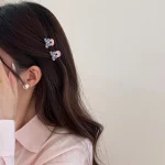 미니 나비 머리핀 집게핀 여성용 소녀 한국 악세사리 트렌디 게 귀여운 카와이 스위트 kpop 신상 페어리 2025 메이크업 - 이미지 3