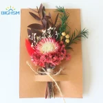미니 자연 마른 꽃 꽃다발 신부 들러리 Boutonnieres 크리스마스 웨딩 장식 발렌타인 데이 DIY 꽃 재료 - 이미지 4