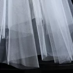 브리프 스타일 여성 웨딩 신부 모자, 화이트 투레이어 팔꿈치 길이 베일 - 이미지 2