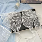 Retro Sweet Flower Lace Triangle Hair Scarf Women Girls Hair Scarf Headband Korean French Headdress Summer Headwear Accessories