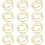 절묘한 골드 냅킨 링 금속 냅킨 링 웨딩 파티 저녁 식사 호텔 테이블 장식 냅킨 홀더 - 이미지 4