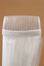 Voile Mariage 3M 한 레이어 레이스 가장자리 화이트 아이보리 대성당 웨딩 베일 긴 신부 베일 저렴한 웨딩 액세서리 Veu de Noiva - 이미지 6