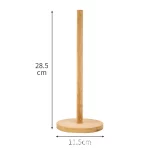 1PCS 주방 나무 화장지 홀더 롤 종이 스탠드 주최자 옷걸이 티슈 랙 욕실 수건 보관 액세서리 - 이미지 2