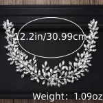 럭셔리 크리스탈 진주 머리띠 티아라 파티 라인석 헤어 덩굴 밴드 머리띠, 티아라 신부 웨딩 헤어 액세서리, 쥬얼리 크라운 - 이미지 6