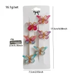 귀여운 입체 색상 그라데이션 아기 머리핀, 어린이 머리핀, 어린이 머리 장식, 바렛 여아 액세서리 선물, 6 개/세트 - 이미지 4