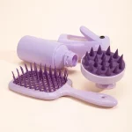 1/2pcs 세트 두피 마사지 빗 중공 빗 샴푸 마사지 브러시 목욕 헤어 세척 스프레이 병 살롱 미용 도구 - 이미지 3