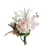 칼라 릴리 코사지 인공 코사지 버튼홀, 신랑 신랑 코사지, 웨딩 액세서리, 흰색 코사지 - 이미지 3