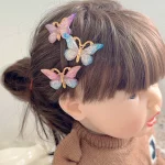 귀여운 입체 색상 그라데이션 아기 머리핀, 어린이 머리핀, 어린이 머리 장식, 바렛 여아 액세서리 선물, 6 개/세트 - 이미지 2