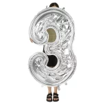 65 인치 대형 호일 번호 풍선 DIY 필링 프레임 1st 18th 생일 장식 풍선 필링 박스 결혼 기념일 장식 - 이미지 5