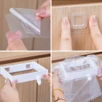 접이식 쓰레기 봉투 홀더 벽걸이 형 주방 쓰레기 봉투 주최자 교수형 비닐 봉투 필름 보관함 컨테이너 디스펜서 - 이미지 4