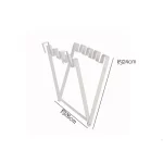 접이식 쓰레기 봉투 걸이 랙 주방 쓰레기 홀더 찬장 문 보관 선반 주방 액세서리 쓰레기 봉투 홀더 - 이미지 2