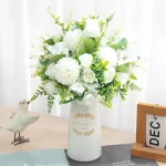 꽃병 웨딩 홈 장식을위한 장미 인공 꽃 가짜 실크 선물 꽃다발 공예 파티 테이블 수국 꽃꽂이 - 이미지 6