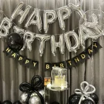 13pcs 생일 풍선 로즈 골드 컬러 호일 편지 풍선 세트 생일 축하 장식 글로브 키즈 파티 용품 - 이미지 4