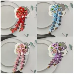 사랑스러운 Tassels 술 팬 머리핀 꽃 사쿠라 일본 기모노 모자를 쓰고 있죠 Hanfu 팬 헤어 클립 소녀 헤어 액세서리 소녀 - 이미지 6