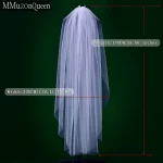 MMQ 웨딩 베일, 흰색 일반 원사, 왈츠 길이, 신부 베일, 우아한 부드러운 얇은 명주 그물 웨딩 액세서리, M92 - 이미지 6