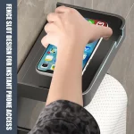 벽걸이 변기 종이 거치대 녹슬지 않는 두꺼운 플라스틱 보관 랙, 욕실 주방 변기 종이 롤 거치대 - 이미지 4