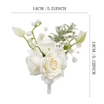 Uflower 은방울꽃 포켓 Boutonniere 신랑 Groomsmen 게스트 Boutonniere 결혼식, 동창회, 기념일, 졸업식 - 이미지 2