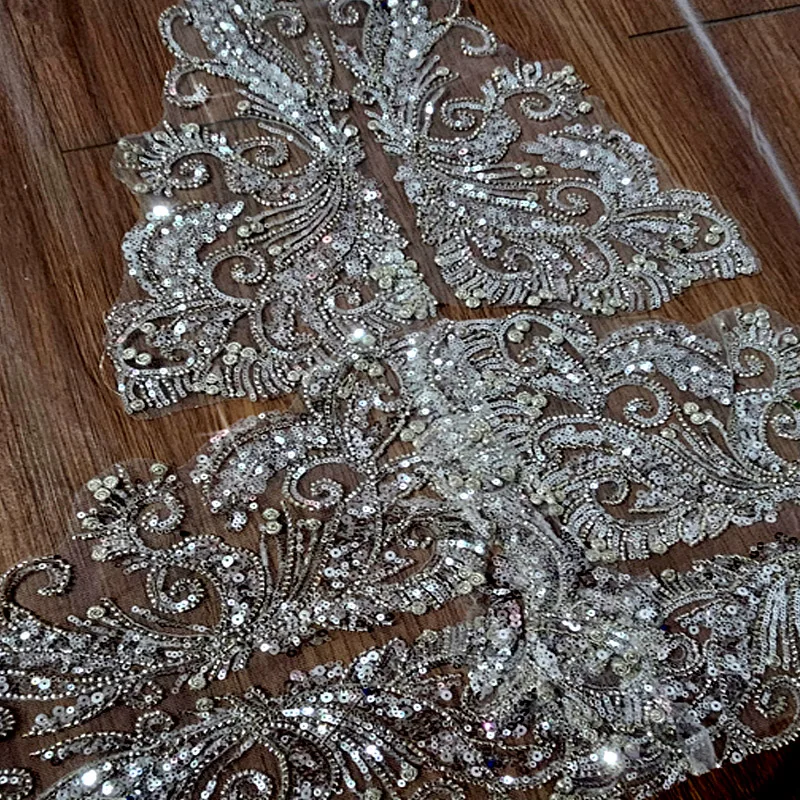 빛나는 다이아몬드 스팽글 대성당, 폭 3 미터 베일, 신부 웨딩 액세서리, 머리 빗 포함, 럭셔리 베일, 맞춤형 베일