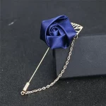 신랑 Boutonniere 코사지 핀 웨딩 실크 꽃 Groomsman Boutonnieres Buttonhole 웨딩 꽃 결혼 액세서리 - 이미지 6