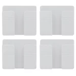 4/2/1Pcs 다기능 펀치 무료 벽 마운트 스토리지 박스 주최자 TV 원격 제어 탑재 휴대 전화 플러그 충전 홀더 - 이미지 3