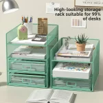 금속 파일 레이어링 랙, 데스크 정리함 트레이, 파일 용지 편지 폴더 스탠드 데스크탑 종이 분류기 메일 정리 랙 - 이미지 3