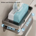 보관함, 전화 홀더, 알루미늄 욕실 종이 타월 홀더, 욕실 액세서리가 포함된 벽걸이형 화장지 홀더 - 이미지 2