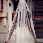 신부 진주를위한 짧은 웨딩 베일 빗 소프트 Tulle 웨딩 액세서리와 파란색 신부 베일 신부 G05를위한 뜨거운 판매 선물 - 이미지 3