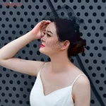 TOPQUEEN VA02 100% 수제 새장 베일 블러셔 베일, 흰색 리본 꽃 머리띠 베일, 신부 헤어 액세서리, 얼굴 베일 - 이미지 4
