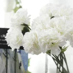 1/3pcs 인공 꽃 실크 카네이션 홈 웨딩 신부 부케 축제 테이블 장식 정원 DIY 선물 사탕 상자 Diy 스크랩북 - 이미지 3