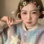 다채로운 Y2K 스타 BB 헤어 클립, 여자 귀여운 금속 스타 머리핀, 사이드 바레트, 사랑스러운 헤어 클립, 헤어 액세서리, 헤드웨어 - 이미지 6