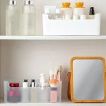 WORTHBUY 욕실 정리함 선반 벽걸이 화장품 스킨 케어 보관 랙, 다기능 캐비닛 메이크업 보관 거치대 - 이미지 4