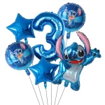 6pcs 디즈니 릴로 & 스티치 파티 풍선 30 "번호 에어 글로브 세트 베이비 샤워 생일 파티 장식 어린이 장난감 선물 Supplie - 이미지 4