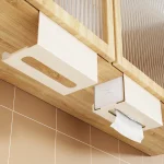 주방 티슈 홀더 벽걸이 형 종이 타월 랙 역방향 상자 저녁 식사 냅킨 서랍 북유럽 스타일 스토리지 주최자 - 이미지 3