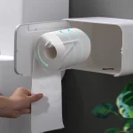 WIKHOSTAR 벽걸이 형 종이 타월 상자 화장지 홀더 방수 티슈 상자 롤 종이 홀더 디스펜서 욕실 주최자 - 이미지 4