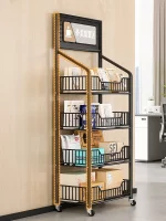 다층 배달 보관 랙 야외 사무실 레스토랑 포장 배치 홀더 홈 입구 탄소강 스탠드