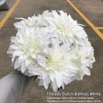 대형 인공 수국 Macrophylla 정말 큰 머리를 만지고 DIY 신부 꽃다발 홈 가든 웨딩 파티 장식 액세서리 - 이미지 2