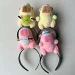 Capybara 머리띠, 사랑스러운 동물 머리띠, 모든 머리 유형용 머리띠 액세서리 - 이미지 3