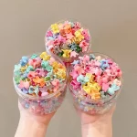 머리핀아기 머리핀헤어핀 여아용 작고 귀여운 헤어 클로 클립, 다채로운 머리핀, 만화 토끼 꽃 왕관 별 헤어 클립 액세서리, 30 개/로트 - 이미지 4