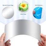 10/20pcs 15/20cm 3D 자기 접착 거울 벽 스티커 2mm 두꺼운 유연한 DIY 아트 아크릴 스티커 거실 장식