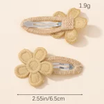 6Pcs 귀여운 아기 소녀 헤어 클립 데이지 꽃 키즈 헤어핀 공주 자용 어린이 헤어 액세서리 봄 한국어 스타일 헤어 그립 - 이미지 6
