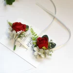 신랑 Boutonniere 인공 실크 브로치 핀, 손목 코사지 웨딩, 남녀공용 단추 구멍 팔찌, 신부 결혼 파티 장식 - 이미지 2