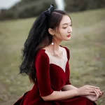 웨딩 신부 머리 베일 블랙 빈티지 더블 레이어 거즈 메쉬 레이스 베일 여자 여자 파티 모자를 쓰고 있죠 액세서리 사진 소품 - 이미지 4