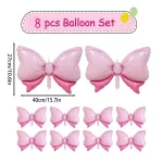 6/8pcs 핑크 활 풍선 미니 나비 넥타이 풍선 웨딩 Brthday 파티 장식 신부 샤워 선물 풍선 장식 용품 - 이미지 5
