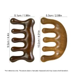 1pc 나무 두피 마사지 샌들우드 와이드 치아 빗 나무 마사지 빗 & 샌들우드 빗 고급스러운 헤어 케어 - 이미지 5