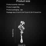 DIY 백합 꽃병 아크릴 거울 스티커 방 장식 꽃병 3D 꽃 벽 전사 술 스티커 거실 벽 홈 장식 - 이미지 6