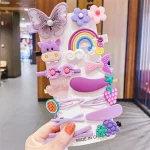 14-28-42-70Pcs 만화 아기 헤어 클립 세트 꽃 과일 아기 소녀 바레트 앞머리 머리핀 아이 헤어 액세서리 - 이미지 5