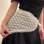 패션 레이스 삼각형 Headscarf 로맨틱 여름 흰색 짠 꽃 레이스 헤어 스카프 랩 여행 사진 머리띠 헤어 액세서리