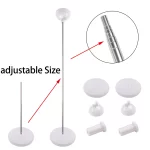 1/2set 조정 가능한 풍선 열 스탠드 웨딩 장식을위한 플라스틱베이스와 금속 풍선 스탠드 홀더 생일 베이비 샤워 파티 - 이미지 4