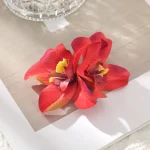 AWAYTR 우아한 보헤미안 꽃 작은 헤어 클립 가짜 꽃 사이드 핀 머리핀 휴가 해변 헤어 액세서리 여성용 - 이미지 4