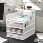 금속 쌓을 수 있는 종이 트레이, 금속 메쉬 데스크탑 주최자, 종이 분류기, 편지 트레이, 사무실용 파일 문서 보관 랙 - 이미지 5